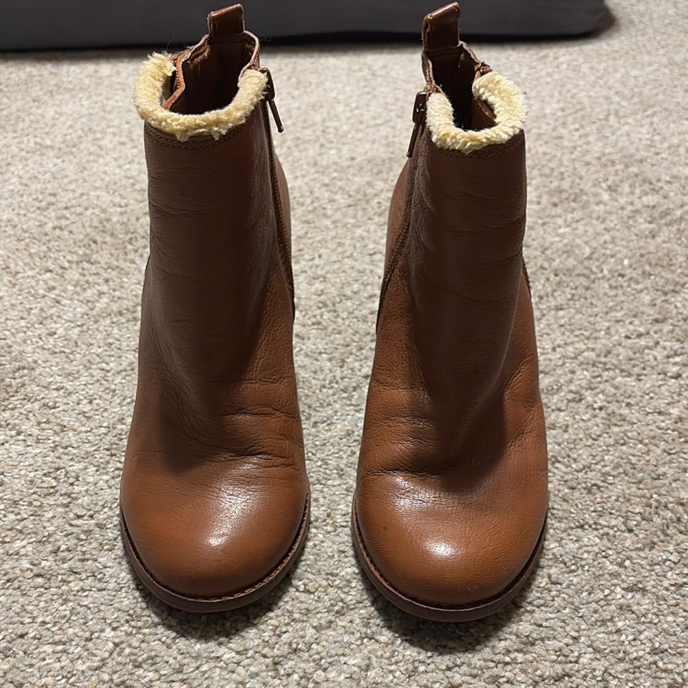 Brown Leather Ankle Boots